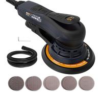 MAXXT Lijadora Orbital Aleatoria 2.5mm Sin escobillas 230V Multifuncional Velocidad Variable Eléctrica Corded Orbital Lijadora Máquina con 10 Papel de lija para trabajar la madera