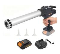 MAXXT Pistola Selladora Eléctrica para Cartuchos de 600 ml, Pistola de Silicona de 20 V con Batería de 2000 mAh para Sellar e Impermeabilizar