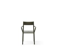 May Silla de Exterior con Brazos Verde Oscuro