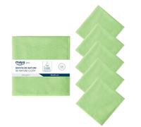 Maya Bayeta RE-Nature. Pack 5 Unidades Microfibra Reciclada 40 x 40 cm. 250 g/m². Uso Profesional con Certificación EU Ecolabel (Verde)