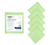 Maya - Bayetas de Microfibra | 38x35 cm | Pack de 5 Paños Ultra Plus Antibacterias y Antical para Limpieza de Cocina, Cristales y Acero Inoxidable sin Rayas (Verde)