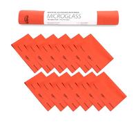 Maya - Bayetas de Microfibra con Precorte para Limpieza de Vajillas/Cristales sin Dejar Rayas | 40x60 cm | Rollo de 6 Paños Microglass Absorbentes para Cocina (Rojo)