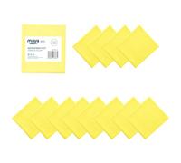Maya - Bayetas de Microfibra para Limpieza sin Dejar Rayas | 36x38 cm | Pack de 12 Paños Fast 200G Antibacterias para Cocina, Cristales y Acero Inoxidable (Amarillo)