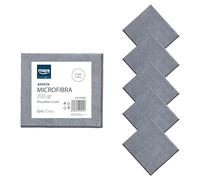 Maya - Bayetas de Microfibra para Limpieza sin Dejar Rayas | 40x40 cm | Pack de 5 Paños Terry 200G de Alta Absorción para Cocinas, Baños, Muebles y Cristales (Gris)