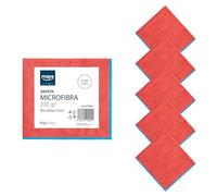 Maya - Bayetas de Microfibra para Limpieza sin Dejar Rayas | 40x40 cm | Pack de 5 Paños Terry 200G de Alta Absorción para Cocinas, Baños, Muebles y Cristales (Rojo)