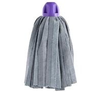 Maya - Fregona de Microfibra Industrial MAX Pro Tiras para Limpieza Profesional de Suelos Rugosos sin Dejar Rayas, Recambio de Alta Absorción y Secado Rápido, 34x15 cm (Morado)