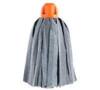 Maya - Fregona de Microfibra Industrial MAX Pro Tiras para Limpieza Profesional de Suelos Rugosos sin Dejar Rayas, Recambio de Alta Absorción y Secado Rápido, 34x15 cm (Naranja)