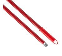 Maya - Palo de Escoba y Fregona ALUPRO de 140 cm en Acero con Recubrimiento Anticorrosión, Mango con Anclaje para Mopa, Repuesto de Rosca Universal, Maneta para Colgar (Rojo)