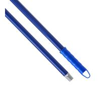 Maya - Palo de Escoba y Fregona ALUPRO de 140 cm en Acero con Recubrimiento Anticorrosión, Mango con Anclaje para Mopa, Repuesto de Rosca Universal, Maneta para Colgar (Azul)