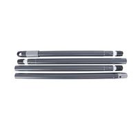 Maya - Palo de Escoba y Fregona de 140 cm con 4 Secciones Desmontables, Mango con Anclaje para Mopa, Rosca Universal Compatible con Recogedor de Basura (Gris)