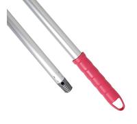 Maya - Palo de Escoba y Fregona de 140 cm en Aluminio Anodizado, Mango con Anclaje para Mopa, Repuesto de Rosca Doble Universal y Maneta para Colgar (Rosa)