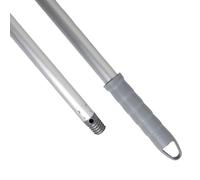 Maya - Palo de Escoba y Fregona de 140 cm en Aluminio Anodizado, Mango con Anclaje para Mopa, Repuesto de Rosca Doble Universal y Maneta para Colgar (Gris)
