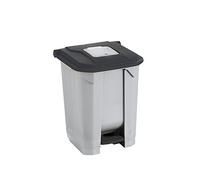 Maya Professional Tools 09105 Papelera con Pedal, Cubo Interior y Ruedas, 50 L, Negro