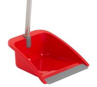 Maya - Recogedor Plegable de Basura Flex con Labio de Goma y Palo para Limpieza del Hogar | 26x25x86 cm | Diseño para Ahorro de Espacio y Sistema de Cierre Reforzado (Rojo)