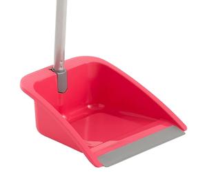 Maya - Recogedor Plegable de Basura Flex con Labio de Goma y Palo para Limpieza del Hogar | 26x25x86 cm | Diseño para Ahorro de Espacio y Sistema de Cierre Reforzado (Rosa)
