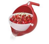 MayMax Colador Giratorio de Doble Capa con Escurridor Incorporado, Bol para Lavar y Escurrir Frutas, Verduras, Arroz y Pasta, Cesta de Cocina 2 en 1 con Sistema de Giro