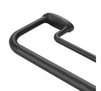 Mayrhyme Double Curtain Rods, Wrap Around Curtain Rod for Windows, Internal Splicing 1'' Front and 5/8'' Back Adjustable Curtain Rod with Aluminum Finials and Brackets (Black, 28-120")