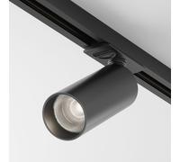 Maytoni Focus, sistema de una fase, luminaria LED para carril eléctrico, 12W, color negro, 3000K, índice de reproducción cromática 90Ra, UGR < 15, luz blanco cálido