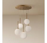 Maytoni lámpara colgante Forma básica, oro, Ø 58 cm 5 luces, cristal