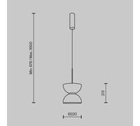 Maytoni Kyoto lámpara colgante 1x11 W blanco MOD178PL-L11W3K