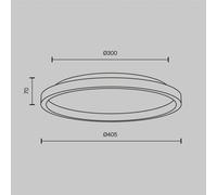 Maytoni Plafón LED Orign, Ø 41 cm, negro, metal/piedra EC:EPREL:2141985