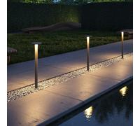 Maytoni Wald: Iluminación LED para exteriores, 12W, 80cm, color grafito, IP65, luz blanca cálida