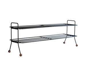 Maze Estante zapatero Bill Shoe Shelf L negro-marrón oscuro