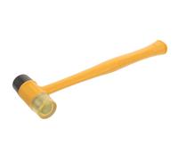 Mazo de Cabeza Redonda Amarillo de Plástico para Golpeteo Ligero | Uso Versátil en Bricolaje y Montaje, Reduce Fatiga, Resistente a Grietas, para Cuero y Superficies Delicadas