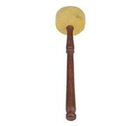Mazo de Cuenco de Canto, Mazo de Cuenco de Canto Hecho a Mano de Madera Dura de Fieltro Palo de Mazo para Cuenco de Canto de Budismo Tibetano (loto de diez pétalos amarillo)