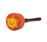 Mazo de Cuenco de Canto, Mazo de Cuenco de Canto Hecho a Mano de Madera Dura de Fieltro Palo de Mazo para Cuenco de Canto de Budismo Tibetano (loto de seis pétalos naranja)