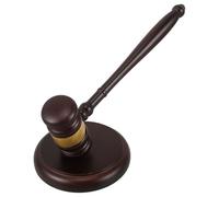 Mazo de Subasta de Madera Bloque de Sonido, Acabado Pulido | Sonido Claro al Golpear, para Tribunales, Ceremonias de Club y Atril, Accesorio de Utilería