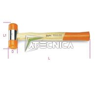 Beta Tools Mazo 1390 28 – Cabeza intercambiable de plástico, mango de madera