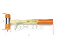 Beta Tools Mazo 1390 45 – Cabeza intercambiable de plástico, mango de madera