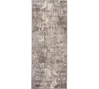 Mazovia Alfombra Grafito Abstracta - Alfombra para Salón o Dormitorio, Adecuada para Suelo Radiante, Gris - 80x250 cm