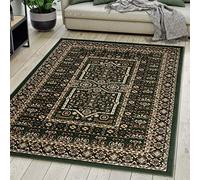 Mazovia Alfombra Oriental - Diseño Oriental de Salón Grande de Pelo Corto - Alfombras de Habitación de Matrimonio, Dormitorio y Comedor - Verde 200x300 cm