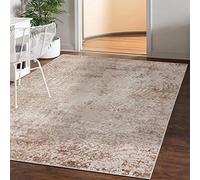 Mazovia Grande Alfombra Salón 160x230cm Crema Abstracto Suave Pelo Corto | Alfombra para Dormitorio Comedor Oficina Beige Suelo Radiante Fácil de Limpiar Resistente a Detergentes Sintético Moderno