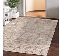 Mazovia Grande Alfombra Salón 160x230cm Crema Abstracto Suave Pelo Corto | Alfombra para Dormitorio Comedor Oficina Beige Suelo Radiante Fácil de Limpiar Resistente a Detergentes Sintético Moderno