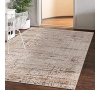 Mazovia Grande Alfombra Salón 200x300cm Crema Abstracto Suave Pelo Corto | Alfombra para Dormitorio Comedor Oficina Beige Suelo Radiante Fácil de Limpiar Resistente a Detergentes Sintético Moderno