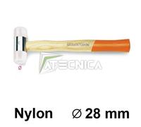 Mazzuola Con Battientes En Nylon Beta 1390N Diámetro 28 Mm Mango De Madera