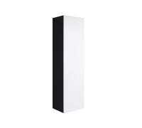 MB Muebles Bonitos, Armario con Patas 2 cm Luke V4 para Salón o Comedor Moderno, Mueble Modular de Melamina Brillo, Color Negro y Blanco, 40x167x29 cm