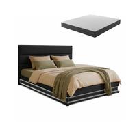 MB Muebles Bonitos - Cama canapé Nitas tapizada en polipiel PU, incluye colchón Texas firme y adaptable, ideal para habitación con espacio limitado