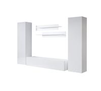 MB Muebles Bonitos - Conjunto Mueble de Salón, Ancho 260cm, Más Colores, Mueble TV, Modelo Luke 7 White