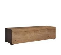 MB Muebles Bonitos | Mueble TV bajo con Patas Aitana M1 para Salón Moderno | Mueble Modular | Puerta de PVC Alto Brillo | Estructura Melamina Mate | Color Roble | 120x32x40 cm