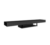 MB Muebles Bonitos | Mueble TV Colgante 150cm Color Negro Renzo | para Salón y Comedor Moderno | 1 cajón | Estructura Melamina Mate | Color Negro 150x40x22cm