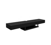 MB Muebles Bonitos | Mueble TV Colgante Aydin para Salón Moderno | Mueble Suspendido en Pared | Melamina Mate | Color Negro | 150x22x29.6 cm