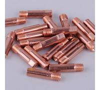MB15AK MIG MAG Punta de contacto para soplete de soldadura 0, 9 x 24 mm, boquilla de gas de cobre, paquete de 20 unidades para Rilon, Riland, Jasic Mitech y más