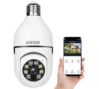 MBVBN Cámara de seguridad inalámbrica con WiFi, cámara panorámica de 360 grados, Full HD 1080P, cámara de vigilancia domo, cámara de vigilancia HD de visión nocturna para el hogar, bebé, monitor de