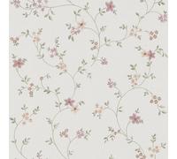 MC61035 - Papel Tapiz Floral Rosa Naranja Crema Galerie Maison Charme
