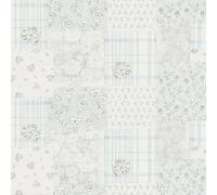 MC61044 - Papel Tapiz Floral Gris Plateado Blanco Galerie Maison Charme