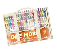 MCAOAL Bolígrafo de gel retráctil colorido Bolígrafo de gel acrílico multicolor de 0, 8 mm para viajes, bocetos, garabatos, diario, de notas, juego de marcadores de escritura